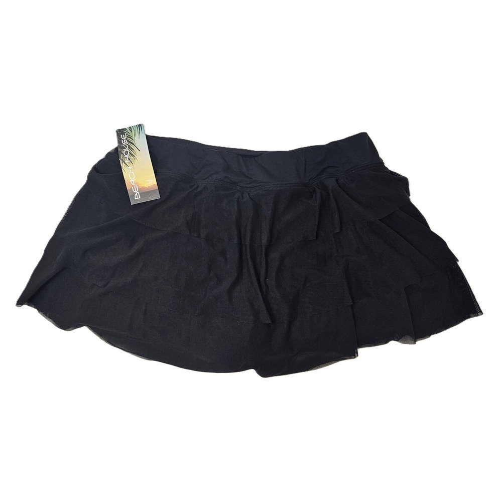 BEACH HOUSE Cadence Swim Skort, Paloma Beach Black, Ruffled, Size 12, EUC w/Tag - Picture 2 of 8